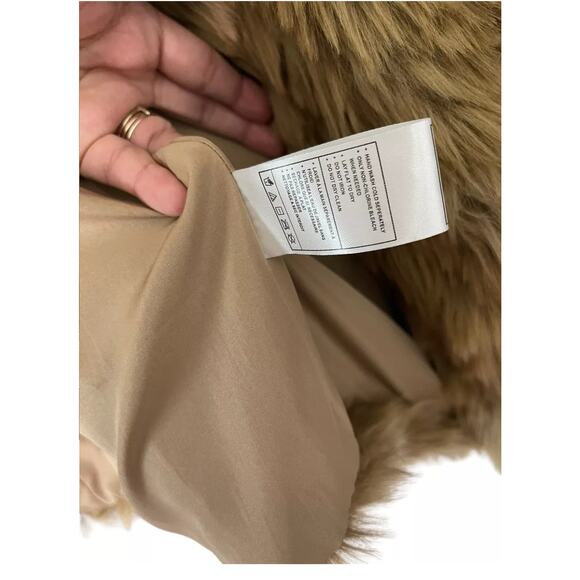 BB Dakota by Steve Madden Shag Faux Fur Taupe Jacket Coat Size Large - NWOT - Picture 8 of 12
